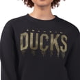 thumbnail image 3 of Women's G-III 4Her by Carl Banks Black Anaheim Ducks Metallic Drop Printed Fleece Sweatshirt, 3 of 3