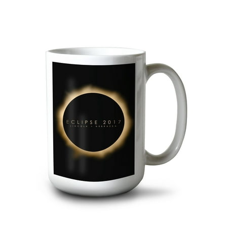 

15 fl oz Ceramic Mug Lincoln Nebraska Eclipse 2017 Dishwasher & Microwave Safe