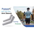 thumbnail image 6 of ProtectX Cooling UV Protection Arm Sleeves for Men & Women - Breathable, Moisture-Wicking, Compression ( White & Grey ,2-Pairs )…, 6 of 9