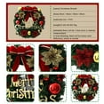 thumbnail image 3 of Christmas Wreaths for Front Door, Wreath with Bowknot Merry Christmas Letter for Holiday Decoration; 11.81inches, 3 of 6