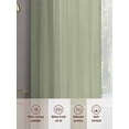 thumbnail image 6 of Sage Green Sheer Curtains 2 Panels Set Solid Color Sheer Window Curtains Light Filtering Rod Pocket Voile Drapes for Bedroom Living Room 52"X72", 6 of 9