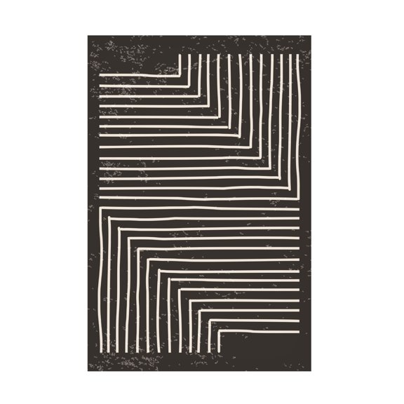 Trademark Fine Art jay stanley Black and White Line 2 Canvas Wall Art