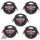 thumbnail image 1 of Instrument Cable Pig Hog Tour Grade 6ft 1/4 to 1/4 5-Pack, 1 of 2