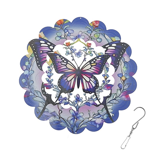 Threns Wind Spinner Stainless Steel Windmill Swivel Unique Model Hanging Wind Sculptures Rich Light Shadow Effect for Home Decor