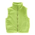thumbnail image 7 of CAICJ98 Boys Girls Zip Up Fleece Jacket Kids Toodler Lightweight Outerwear Long Sleeve Mock Neck Coat with Pockets (Light Green,9-10 Years), 7 of 7