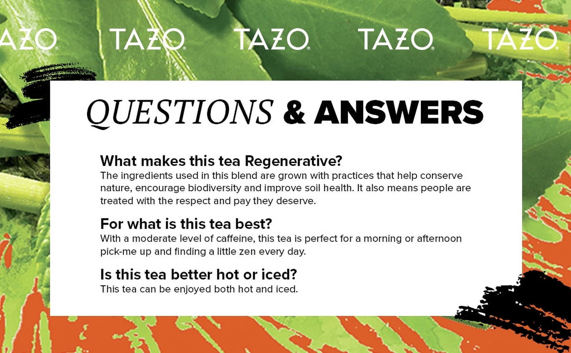 (2 pack) TAZO Tea Bag Regenerative Organic Zen Green Tea 36 Count Box