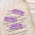 thumbnail image 5 of QUMENEY 24 Pieces Double Grip Hair Clips Metal Snap Hair Clips Women Hair Barrettes for Hair Making, Salon Supplies (Light Purple, 2 Inch), 5 of 7