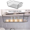 thumbnail image 6 of Artrylin Metal Under Shelf Storage Basket Storage Organizer for Kitchen, Bathroom, Office, Pantry Baskets Wire Shelf for Kitchen Cabinets, Black, 6 of 7