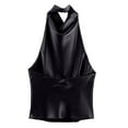 thumbnail image 3 of Jindong Camisoles pour Femmes Débardeur à la Mode Décontracté Aguichant Texture à Encolure Suspendue, 3 of 8