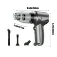 thumbnail image 3 of SPOORYYO Car Vacuum Portable Cordless, Handheld Vacuum Cordless - 6000Pa Super Suction, USB Rechargeable, Foldable Design with Multi-Accessories for Car Cleaning Pet Hair, Silver, 3 of 8