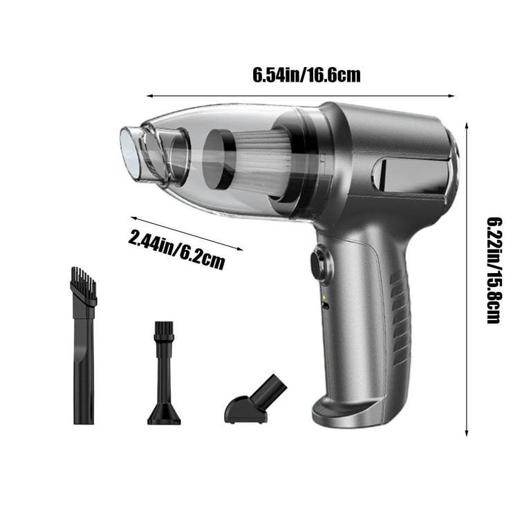 Nsxcdh Handheld Car Vacuum Cleaner Silver White 6.54x6.22x2.44 in