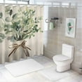 thumbnail image 6 of FUMJ Bathroom Shower Curtain, Spring Summer Leaf Watercolor Eucalyptus Leaves Sage Green Farmhouse, Multiple Sizes White, 6 of 6