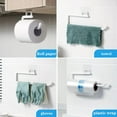 thumbnail image 2 of HATISS Metal Under Cabinet Paper Roll Rack Towel Holder Tissue Hanger Kitchen Home Doo, 2 of 8