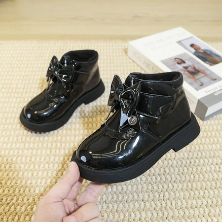 

Toddler Kids Girls Fleece Bow Design Boots For Winter