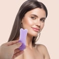 thumbnail image 2 of Unique Bargains 1 Pc Gua Sha Facial Massage Beauty Tool Reusable Skincare and Massaging Tool Purple, 2 of 5