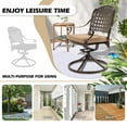 thumbnail image 6 of Magic Union Patio Swivel Chairs Set of 2, Outdoor Swivel Rocker Dining Chairs with Thicken Cushions & Cast Aluminum Frame, for Backyard Deck Lawn Garden, 6 of 7