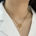 thumbnail image 3 of L.YY Gold Initial Letter D Pendant Necklace, OT Clasp Chain , (Includes Gift Box), 18 Inches, Link Chain, 3 of 6