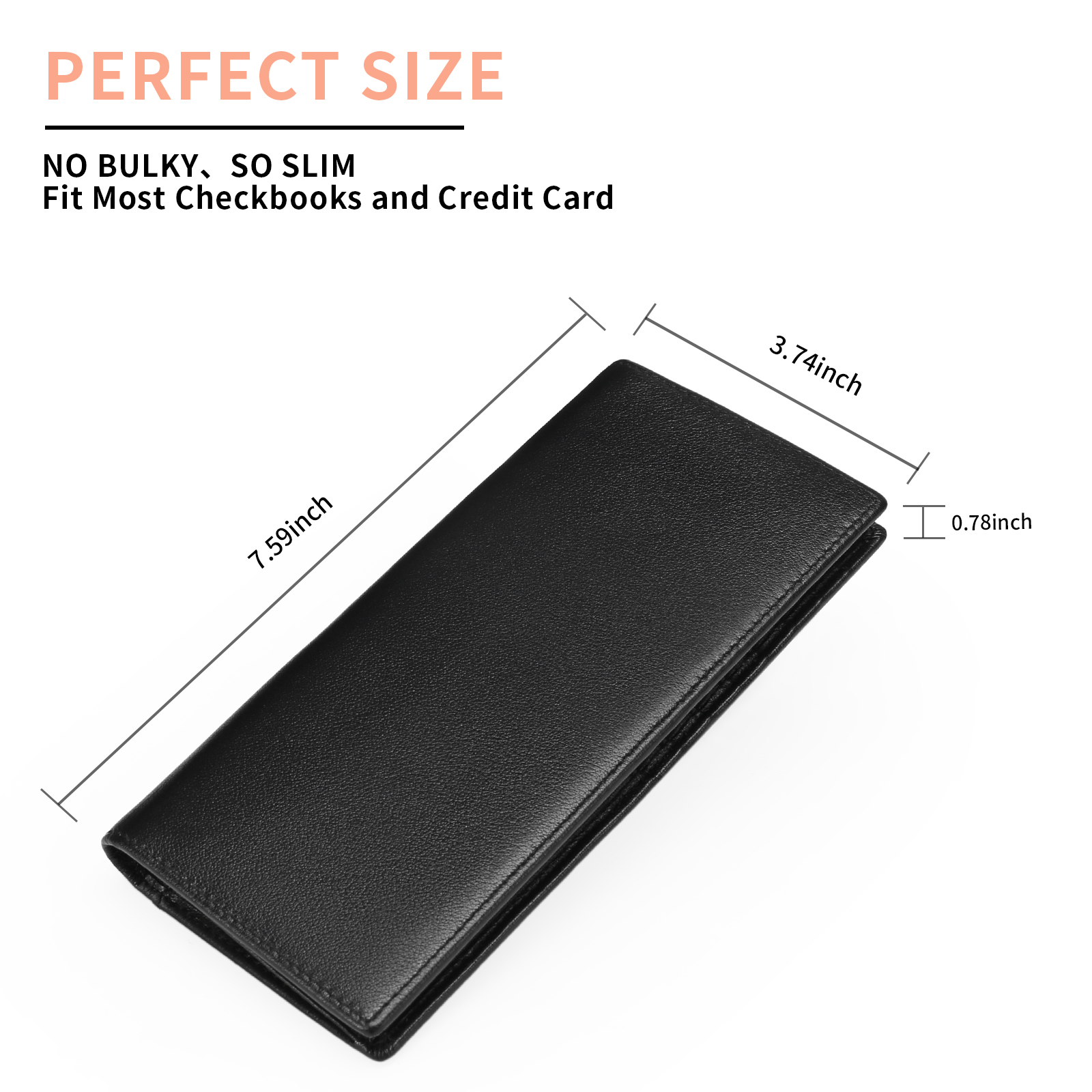 Falan Mule Genuine Leather Bifold Wallet, Black photo 2