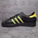 thumbnail image 3 of Ad-id-as Originals Superstar Casual Shoes Mens Size 10.5 Black Gold Blue, 3 of 6