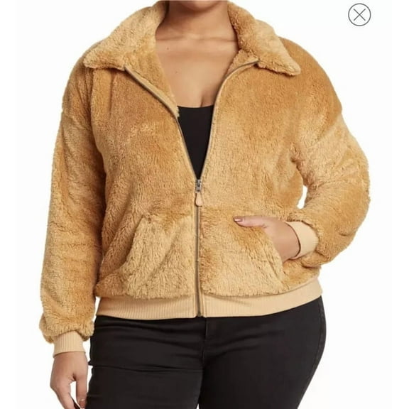 Northstrom Socialite Curve Cozy Plush Faux Shearling Jacket 1X