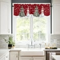 thumbnail image 2 of Skearow Single Curtain Panel Christmas Short Curtain Kitchen Valance Cafe Tier Bathroom Scarf Slot Top Window Curtain Rod Pocket Window Drape Christmas Short Curtain J W:91"x L:22", 2 of 4