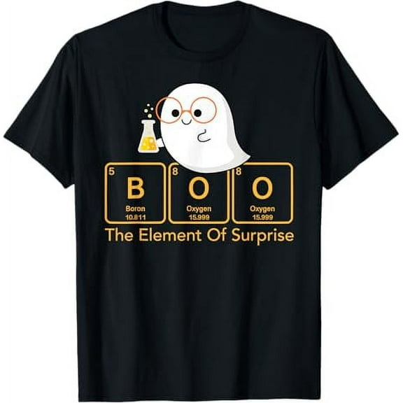 Chemistry Boo The Element Of Surprise Cute Chemist Halloween T-Shirt Shirts