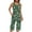 AC-Green, variant on 2 Piece Sets Women's Summer Sleeveless Pleated Tank and Cropped Pants Lounge Outfits Casual Loose Square Neck Tops Star Print Shorts Pajama Set Black L