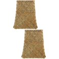 thumbnail image 3 of HOMEMAXS 2pcs Woven Straw Flower Vase Rustic Style Decorative Vase Desktop Straw Vase Ornament, 3 of 8