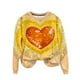 thumbnail image 5 of Uootdi Valentine's Day Sweatshirt for Women Crew Neck Love Heart Printed Graphic Sweatshirts Casual Holiday Long Sleeve Graphic Tee Tops Gift, 5 of 9
