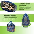 thumbnail image 6 of Garden Tool Bag,Pioneer Flower Floral Print Pattern Garden Tool Organizer,Garden Gifts,Waterproof Multi-Pocket Garden Tool Storage 11.8x5.5x11.4 Inch(Tools NOT Included), 6 of 6