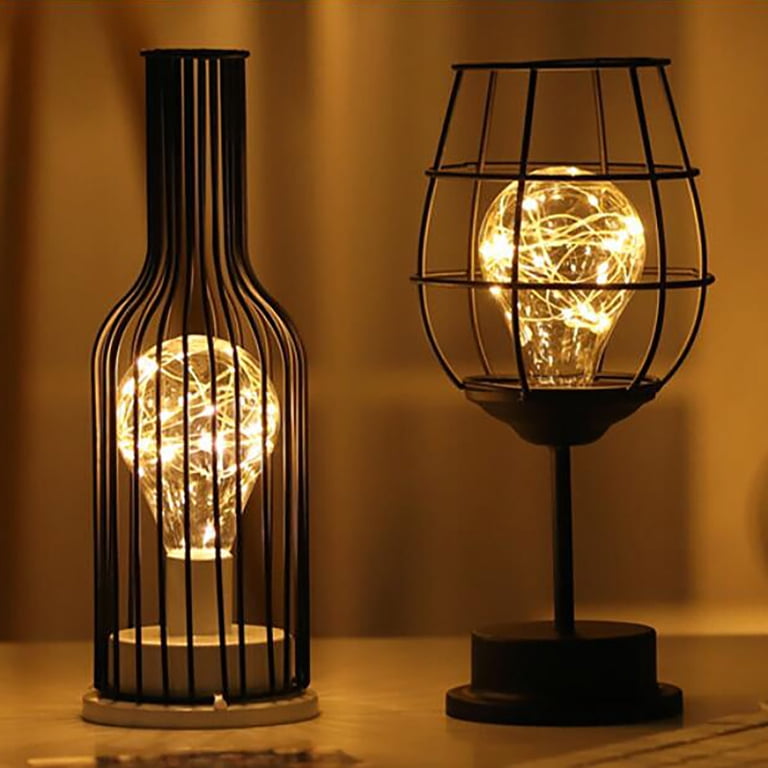 Moocorvic Vintage American LED Desk Light Creative Table Lamp Iron 