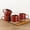 Burgundy, variant on 12OZ Stackable Ceramic Coffee Mugs Set of 4, Modern Textured Pattern Coffee Cups, Elegant Drinking Mugs for Latte, Cappuccino, Tea and Cocoa, Microwave & Dishwasher Safe, Ideal Gift for Men Women Dad