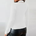 thumbnail image 5 of Fall Sweaters For Women Fashion Casual Long Sleeve Solid Color White V Neck Pullover Winter Sweaters S-XL, 5 of 8