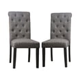 thumbnail image 2 of Furniture of America Rossas Wood 5-Piece Round Dining Table Set in Gray, 2 of 14