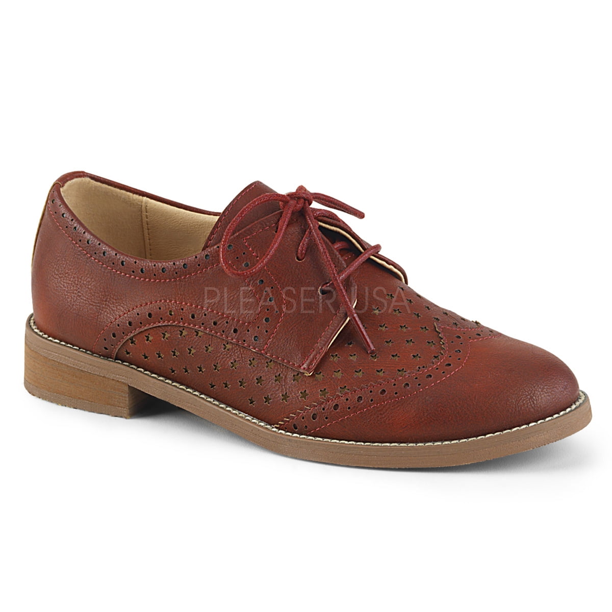 HEPBURN-26, 1 Heel Wingtip Oxford Shoes 