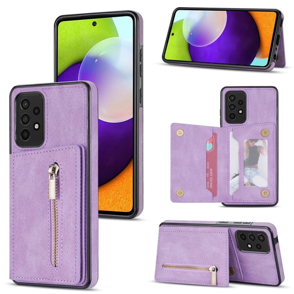 For Samsung Galaxy A52 / A52s Zipper Card Holder Phone Case
