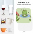 thumbnail image 6 of Yiaed Frog Amanita Mushroom Print Leather Coasters for Drinks - Cup Coasters Coffee Table Kitchen Table Bar, Home & Office Gifts Handmade Drink Coasters-Square, 6 of 6