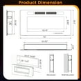 thumbnail image 4 of Giantex 42/50/60/72 Inches Ultra-Thin Electric Fireplace, Wall-Mounted & Recessed Fireplace Heater w/Smart APP Control, Alexa, Decorative Crystals, Dual Control & Overheat Protection, 750W/1500W, 4 of 10