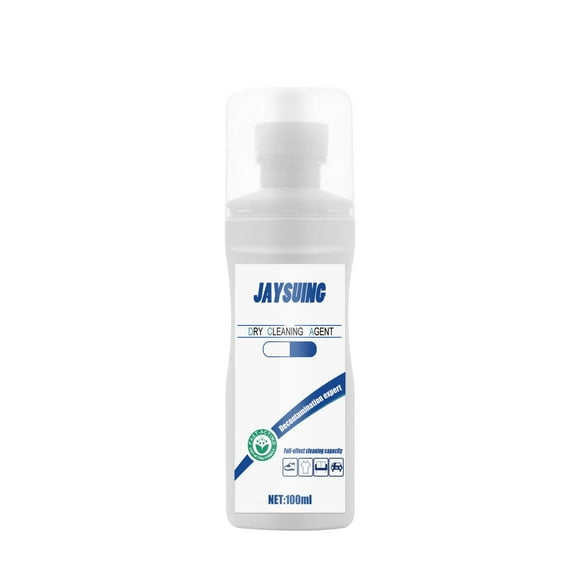 Multi-purpose Dry Cleaning Clothing Cleansing Foam Rinse-Free Agent Liquid,Convenience Down Jacket Wash-Free Spray 100ML (White)
