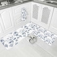 thumbnail image 2 of Kitchen Rugs and Mats,Coast Coral Summer Beach Shell Conch 2 Piece Anti Fatigue Area Runner Rug Set Comfort Standing Floor Mat,Retro Lerrer Navy Blue Non Slip Absorbent Doormats for Laundry/Bathroom, 2 of 6