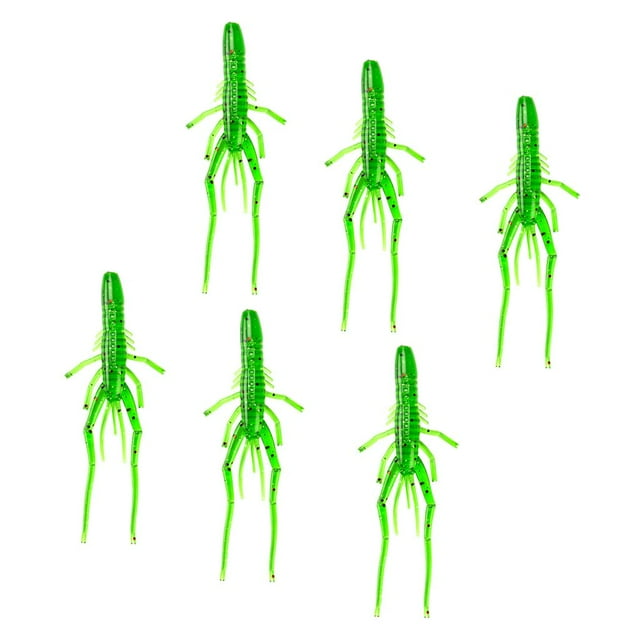 Señuelos de Pesca Kusrkot Suave Artificial 6 uds 8cm/23g Verde claro