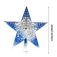 thumbnail image 3 of Glitter Christmas Tree Star Topper - 8 Inch Silvery Blue Hollowed-Out Xmas Tree Topper for Holiday Home Decor, Sparkling Tree Top Star Decoration, 3 of 8