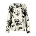 thumbnail image 5 of Hoodies For Women Oversized Winter Cute Sweatshirts Pullover Trendy Fall Clothes, Retro Geometric Print Lightweight Design without Pockets for Fall Winter Comfort,Khaki,S, 5 of 8