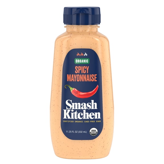 Smash Kitchen Organic Spicy Mayonnaise, 11.25 fl oz Bottle