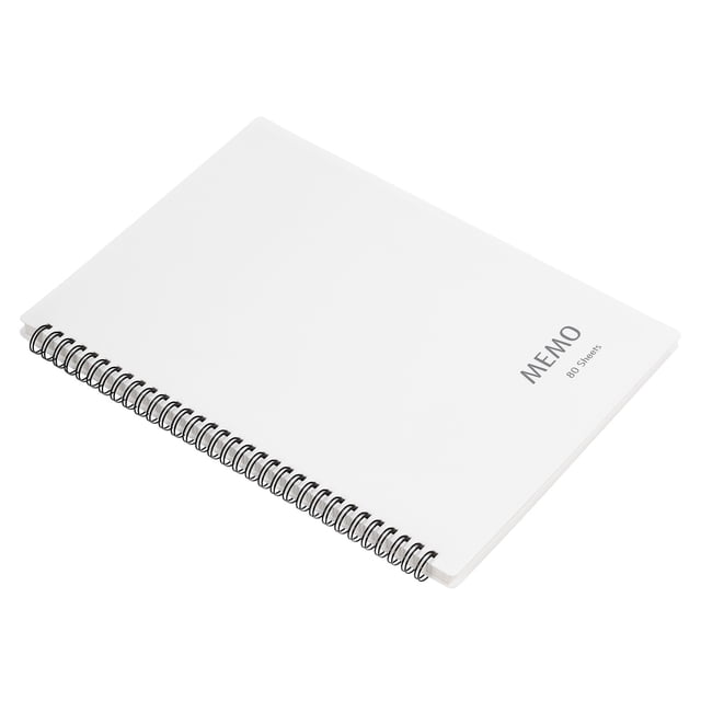 Cuaderno de gráficos en espiral A4 Uxcell 80 hojas papel cuadriculado tapa dura, blanco
