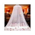 thumbnail image 1 of MarinaVida Elegant Lace Bed Mosquito Netting Mesh Canopy Princess Round Dome Bedding Net, 1 of 6