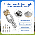 thumbnail image 3 of 10pcs Sewer Jetter Nozzle with 1/4&3/8inch NPT Quick Connectors,Nozzle for Pressure Washer Drain Jet Hose Sewer Cleaning, 3 of 8