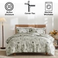 thumbnail image 3 of Southshore Fine Living, Inc. 100% Cotton Duvet Cover King, 300 Thread Count Sateen, Natural Beige, 3 of 9