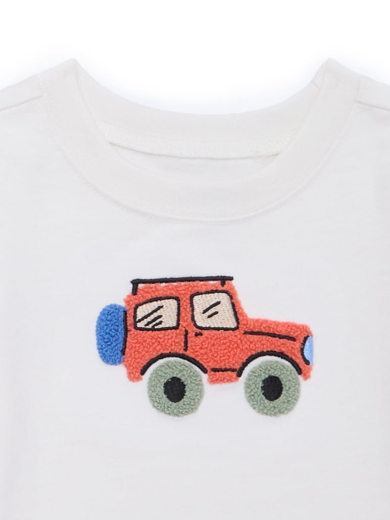 Garanimals Baby Boy Short Sleeve Chenille Graphic T-Shirt, Sizes 0-24 Months