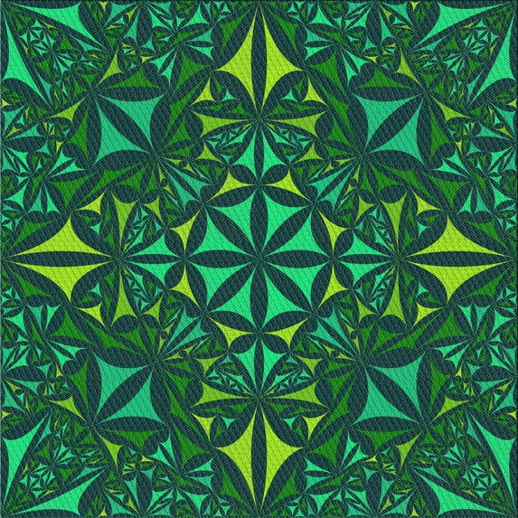 Ahgly Company Indoor Square Patterned Lime Green Novelty Area Rugs, 4' Square